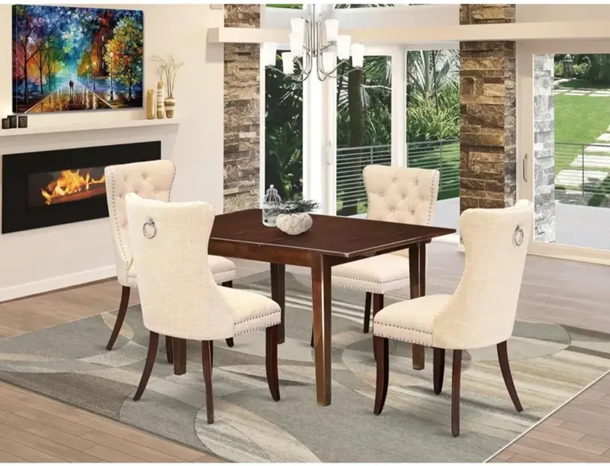 5 Piece Kitchen Table Set Consists of a Rectangle Dining Table