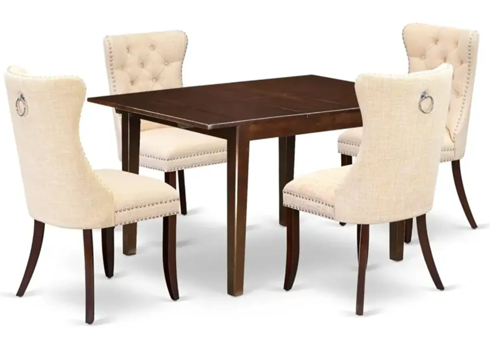 5 Piece Kitchen Table Set Consists of a Rectangle Dining Table