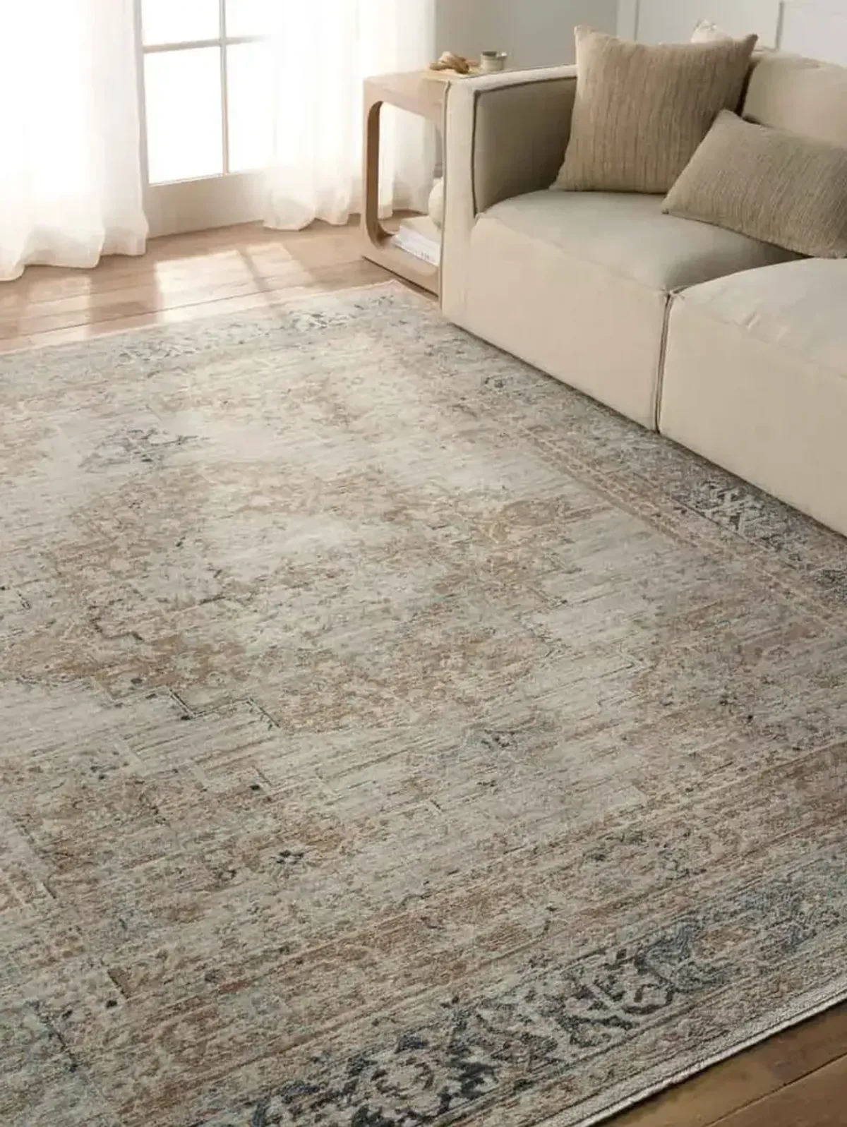 Leila Emory Tan/Taupe 2'6" x 8' Runner Rug