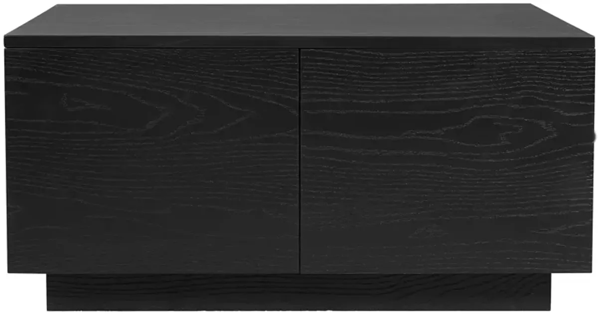 Merax Square Coffee Table with 4 Drawers, Walnut