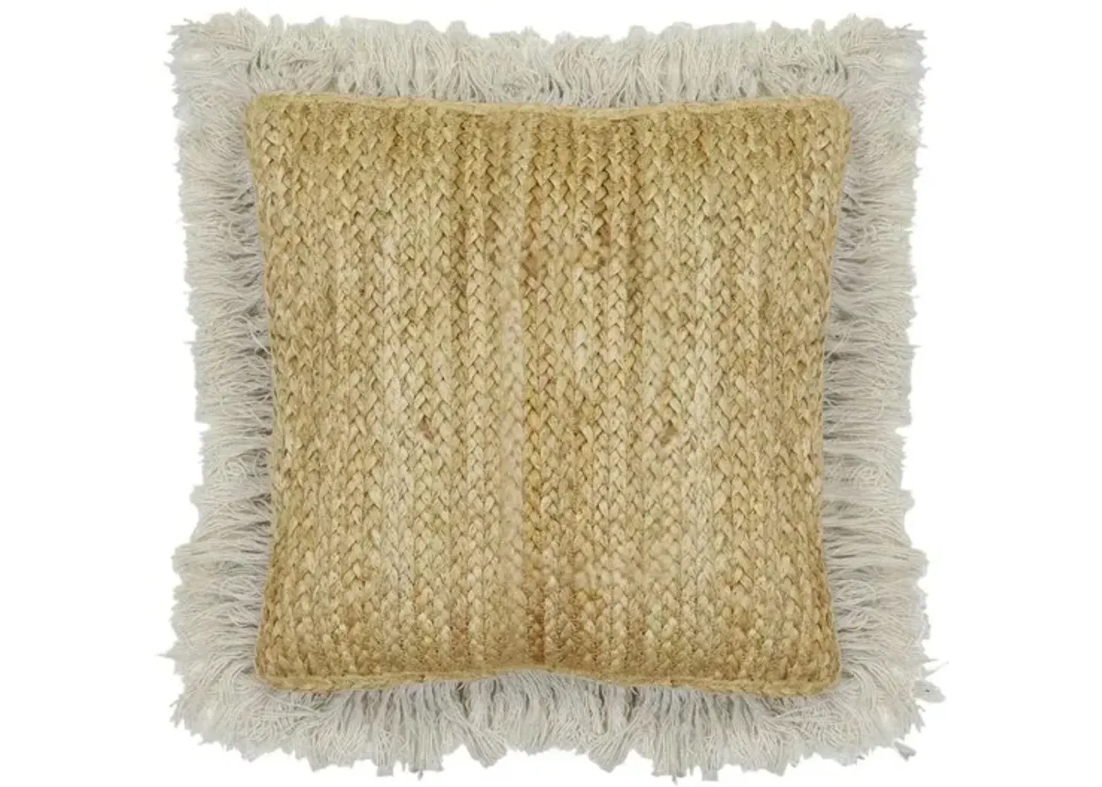 Belen Kox Natural Jute Square Accent Pillow, Belen Kox