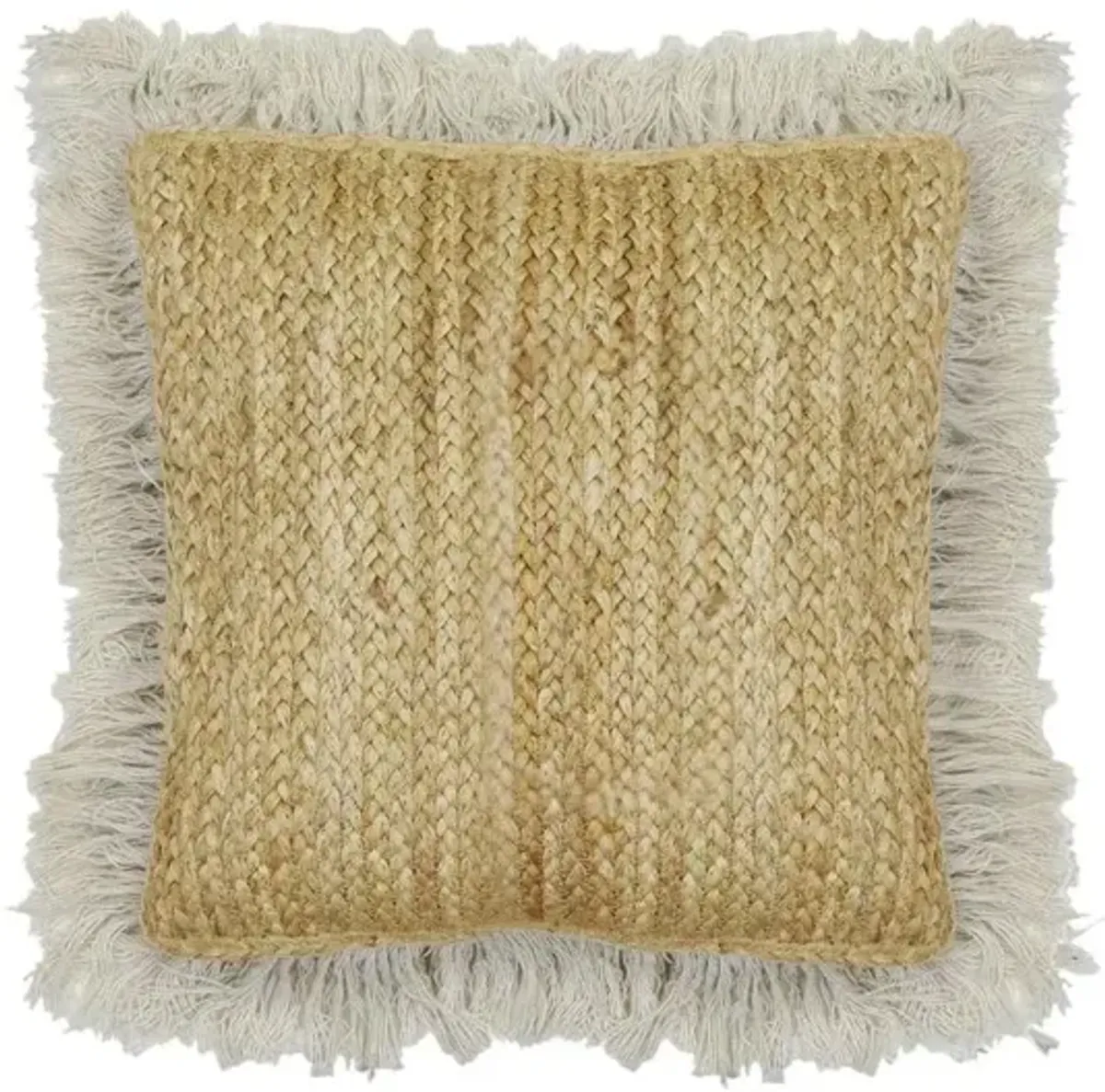 Belen Kox Natural Jute Square Accent Pillow, Belen Kox