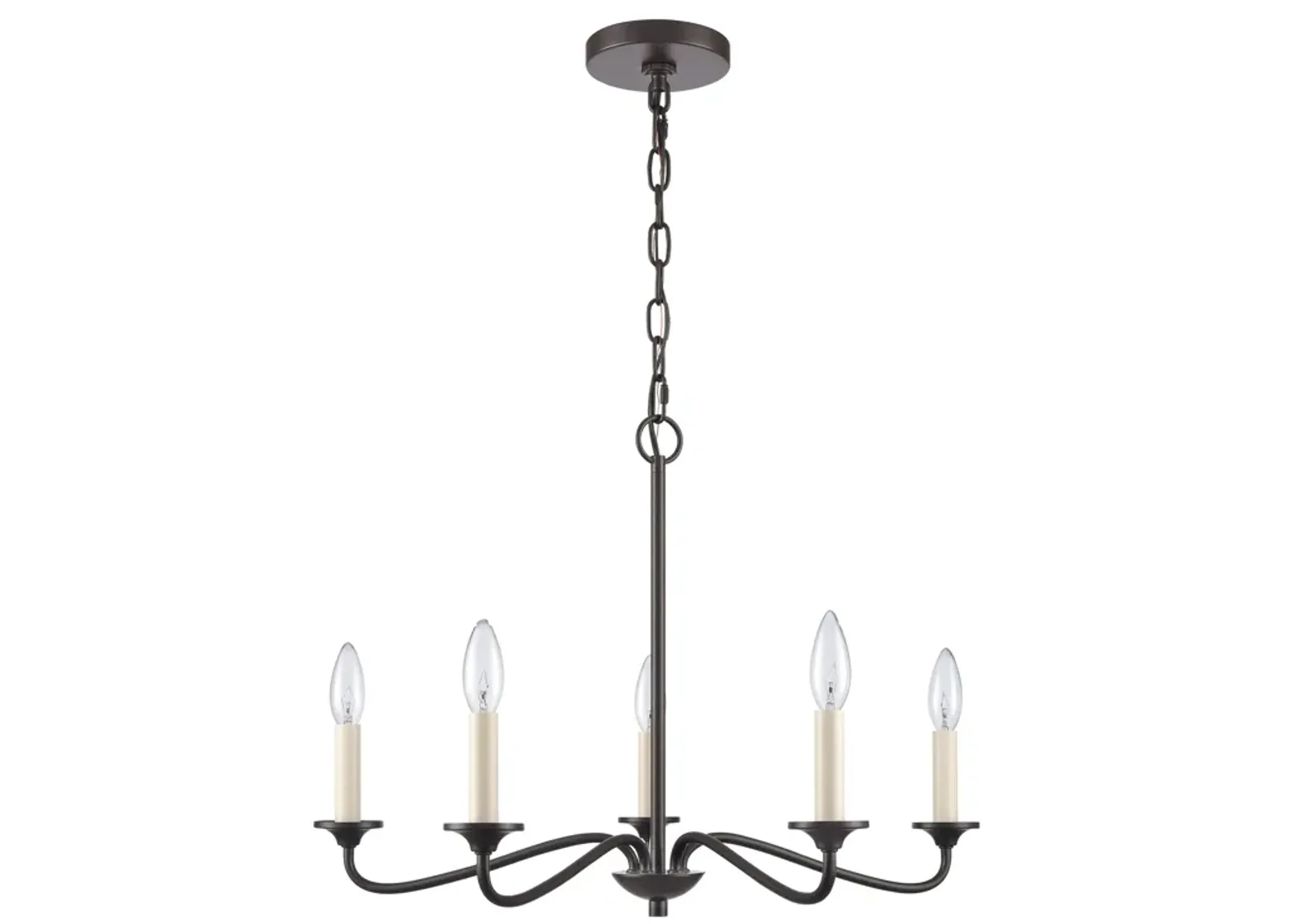 Quinn 24'' Wide 5-Light Bronze Chandelier