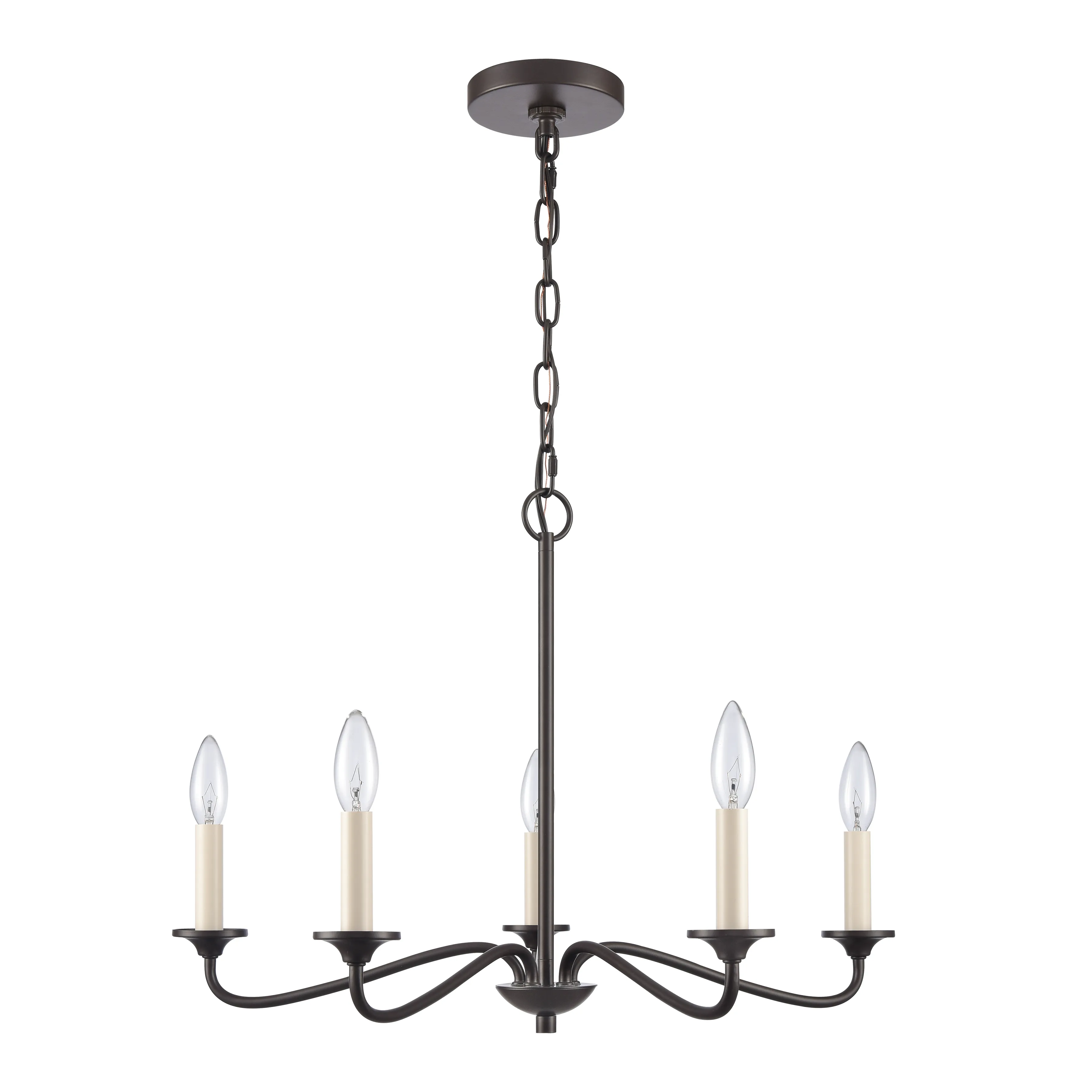 Quinn 24'' Wide 5-Light Bronze Chandelier