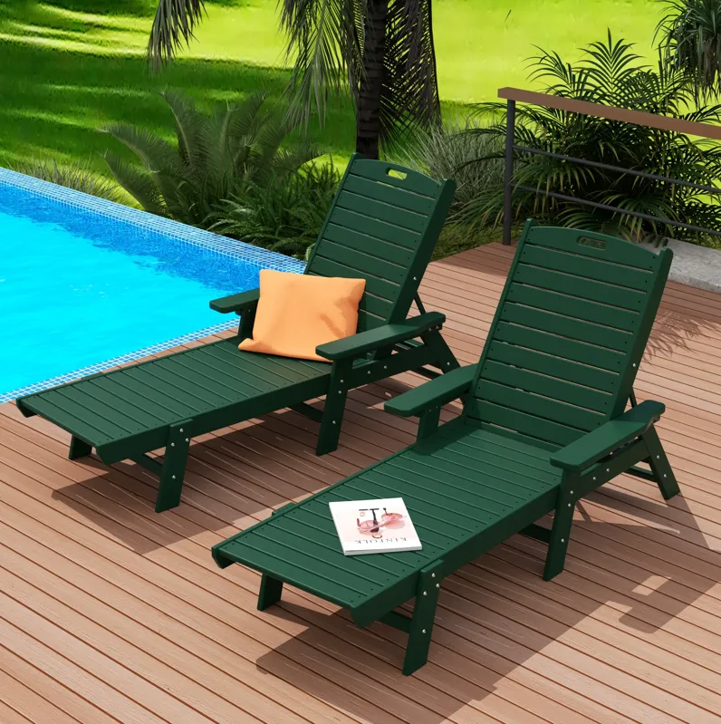 WestinTrends Adirondack Outdoor Chaise Lounge (Set of 2)