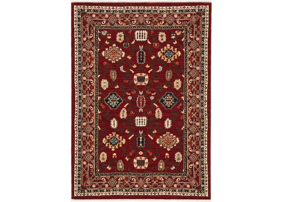 Lilihan 3'3" x 5' Red Rug