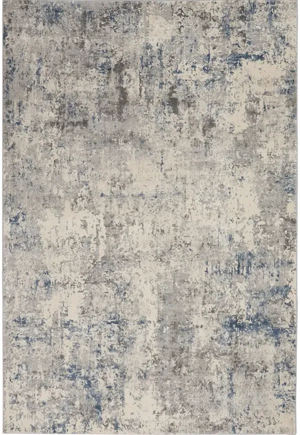 Rustic Textures RUS07 Ivory/Gray/Blue 5'3" x 7'3" Rug