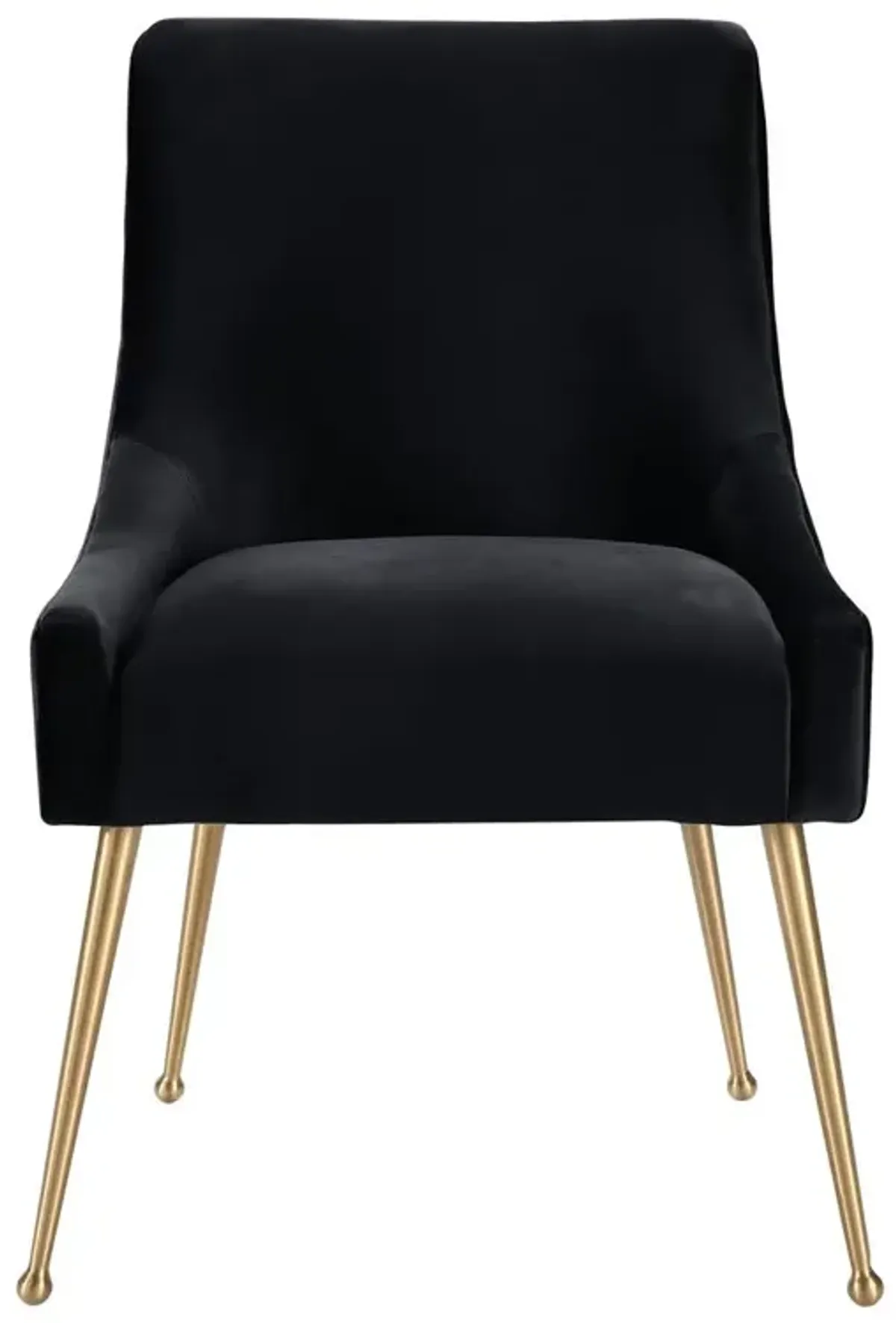 Belen Kox Glam Black Velvet Side Chair, Belen Kox