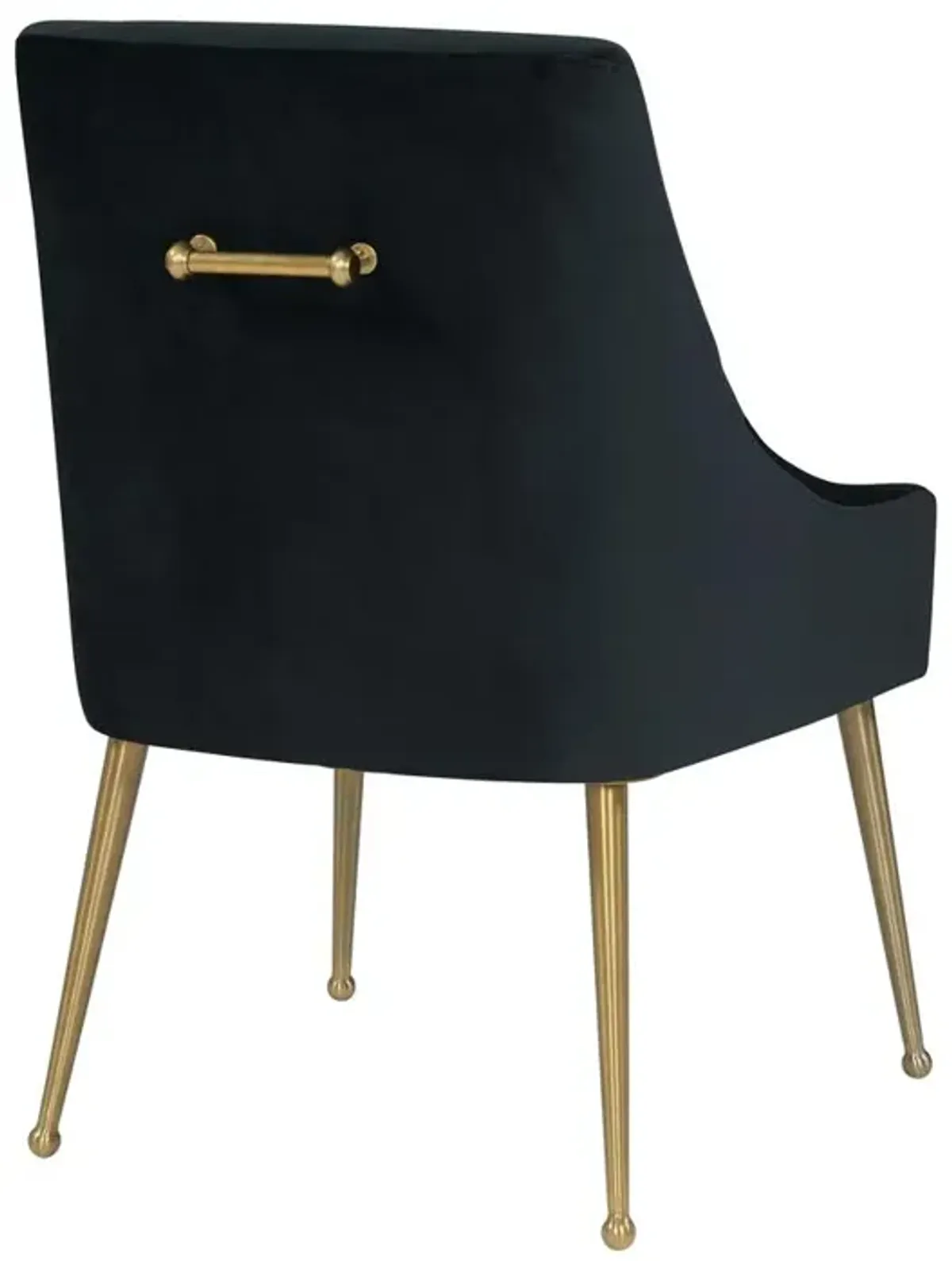 Belen Kox Glam Black Velvet Side Chair, Belen Kox