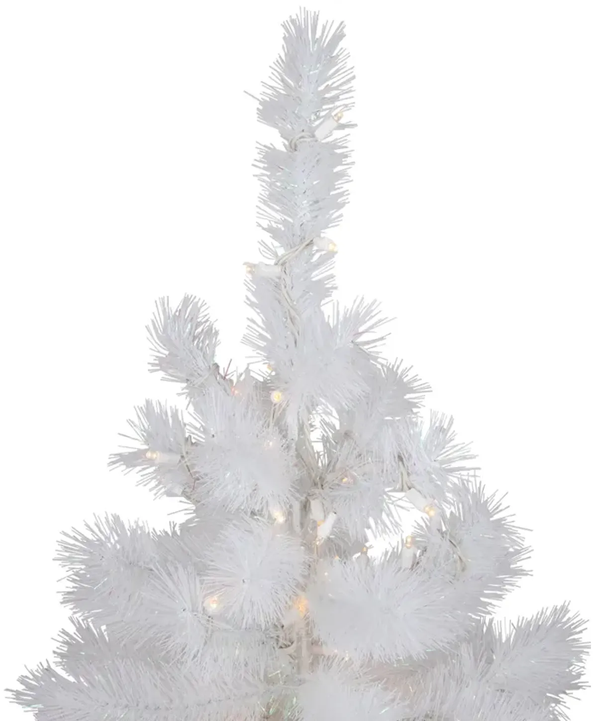 3' Pre-Lit White Alaskan Pine Artificial Christmas Tree  Warm White LED Lights