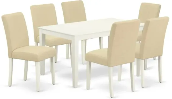 Dining Room Set Linen White