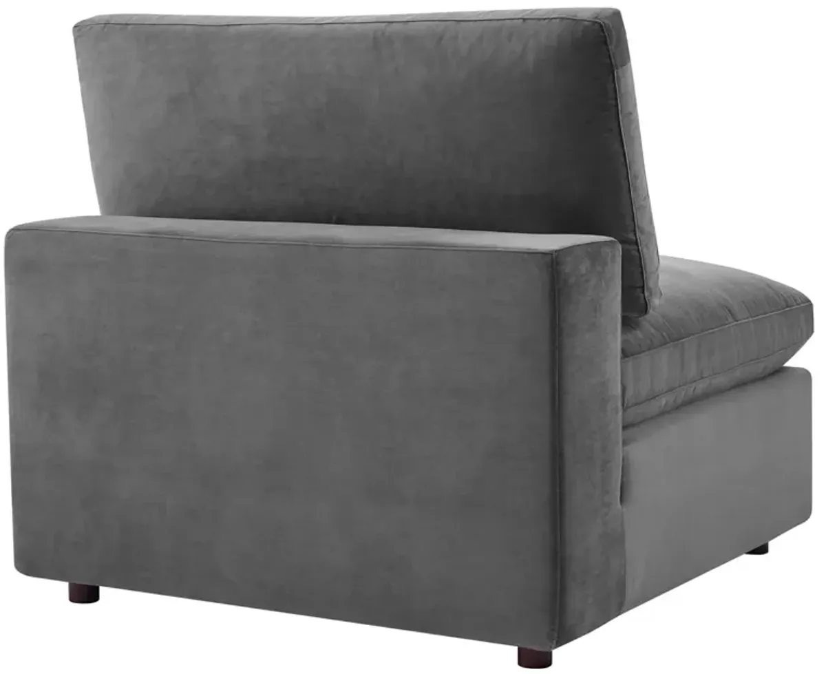 Commix Down Filled Overstuffed Performance Velvet 4-Seater Sofa