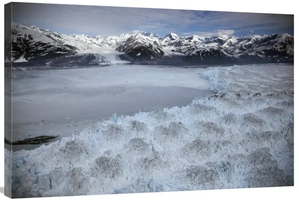 Hubbard Glacier encroaching on Gilbert Point, Wrangell-St. Elias National Park, Alaska-Canvas Art-36x24