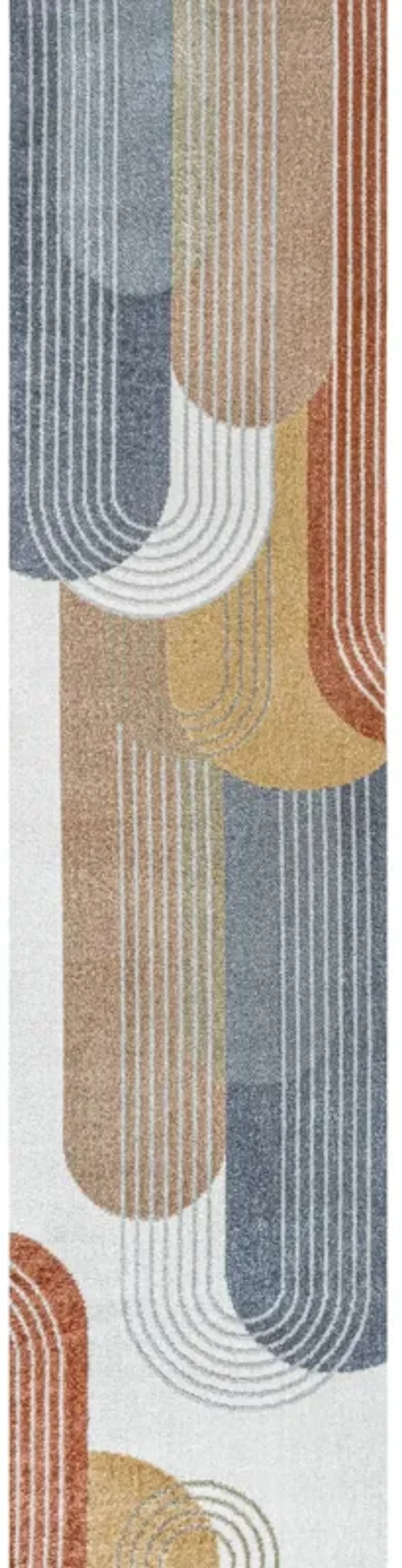 Arches Contemporary Minimalist Machine-Washable Runner Rug