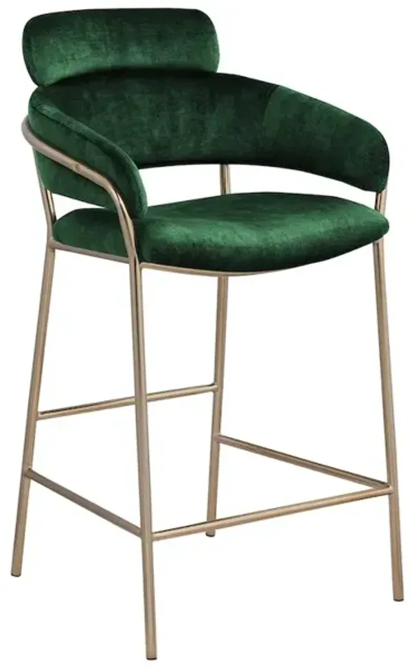 Meridian Furniture Yara Velvet Counter Stool