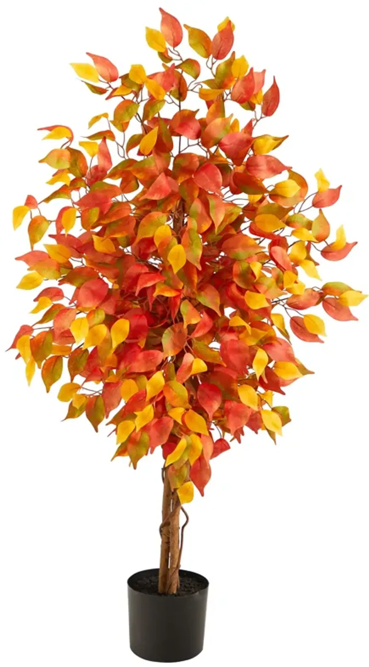 Hivvago 4 Feet Autumn Ficus Artificial Fall Tree