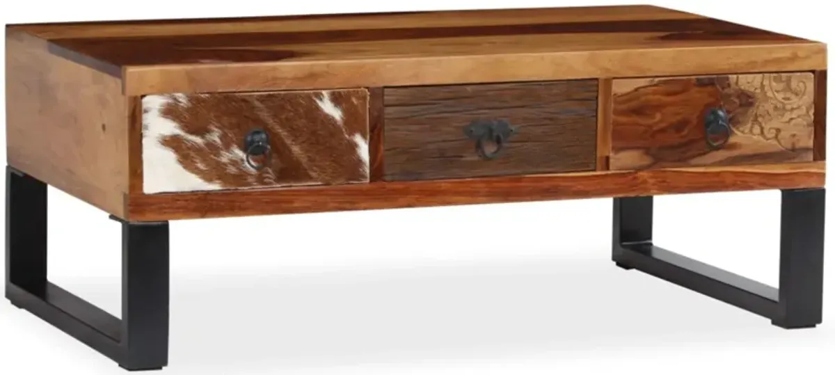 vidaXL Coffee Table Solid Sheesham Wood 35.4"x19.7"x13.8"