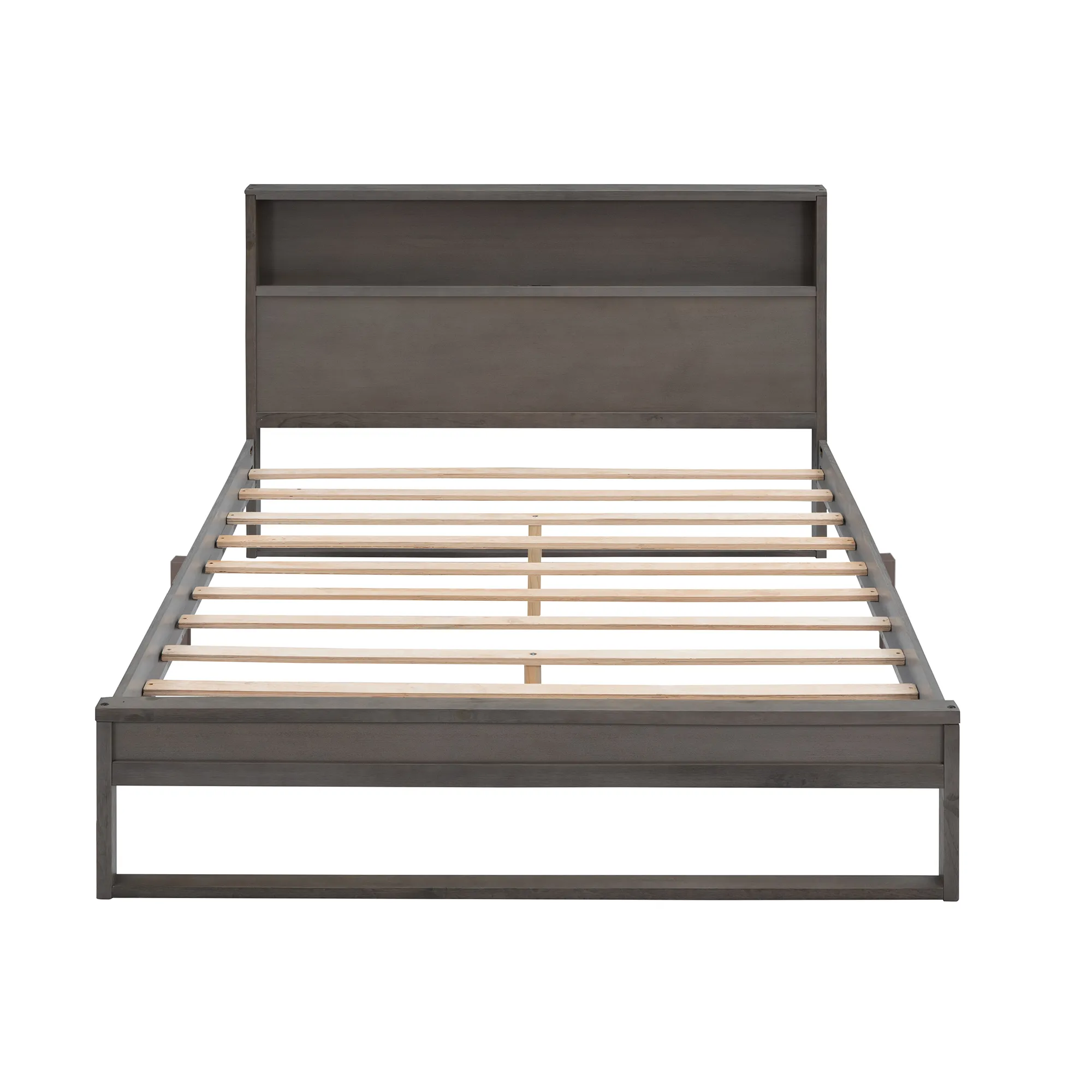 Merax Platform Bed with Storage Headboard