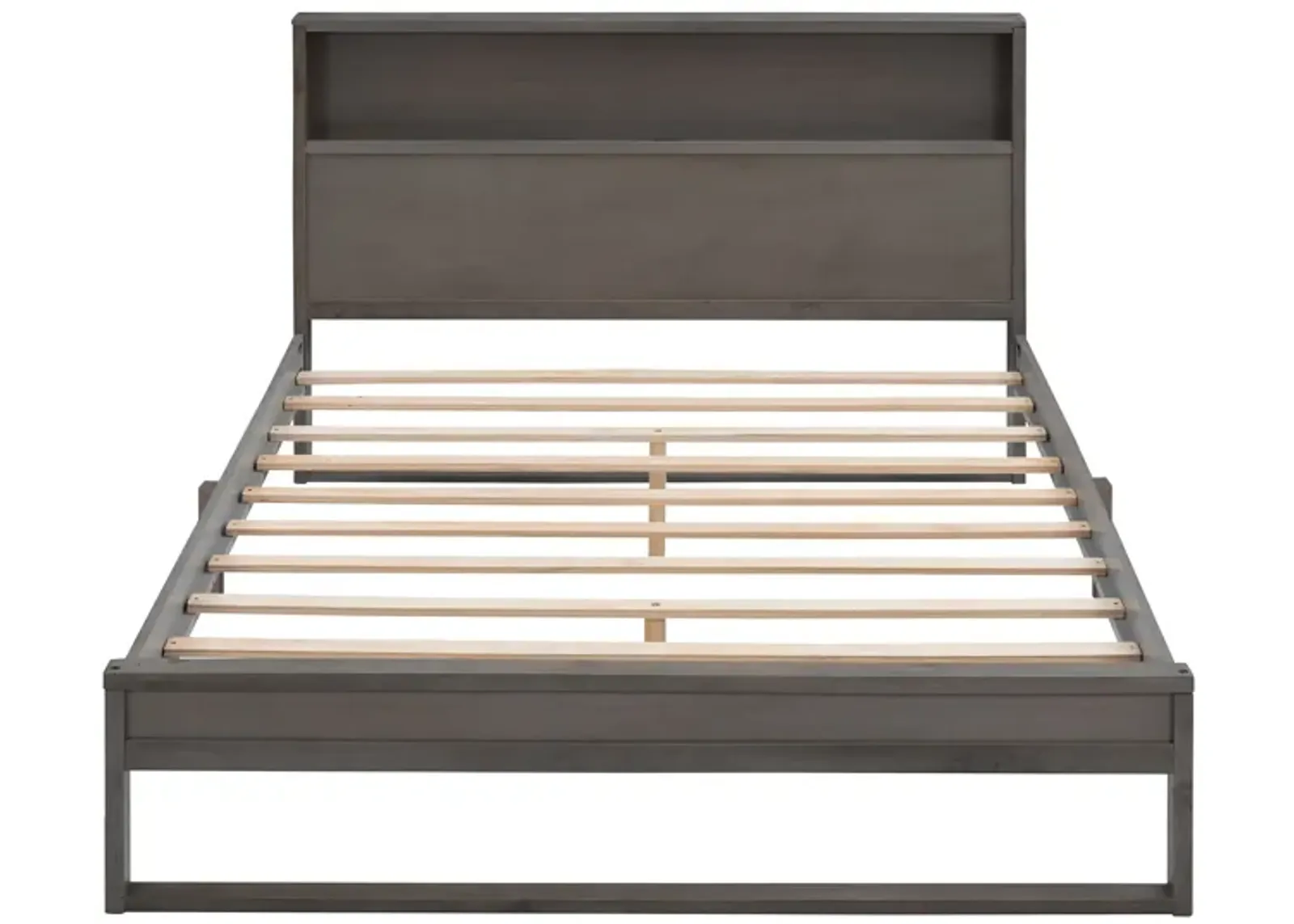 Merax Platform Bed with Storage Headboard