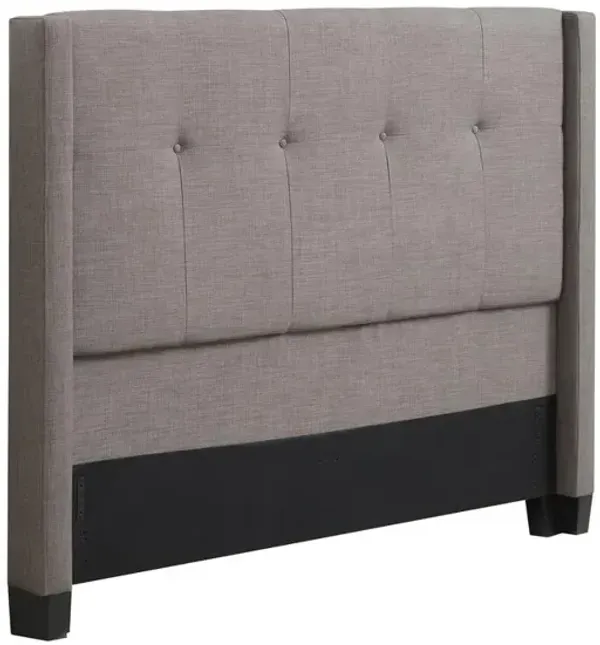 Modus Furniture Madeleine Wingback Upholstered Headboard in Dolphin Linen