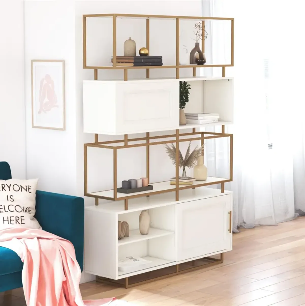 Goldie Modern Bookcase Room Divider