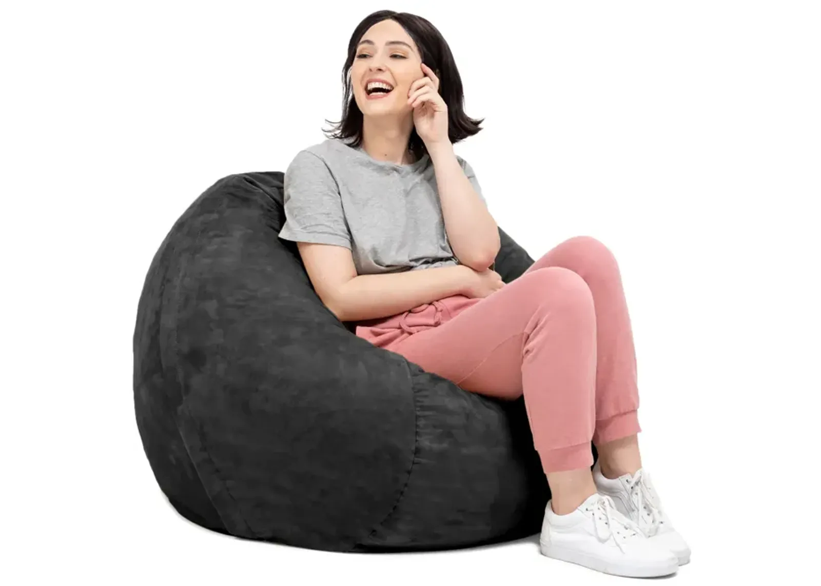 Jaxx Saxx 3 Foot Round Bean Bag w/ Removable Cover