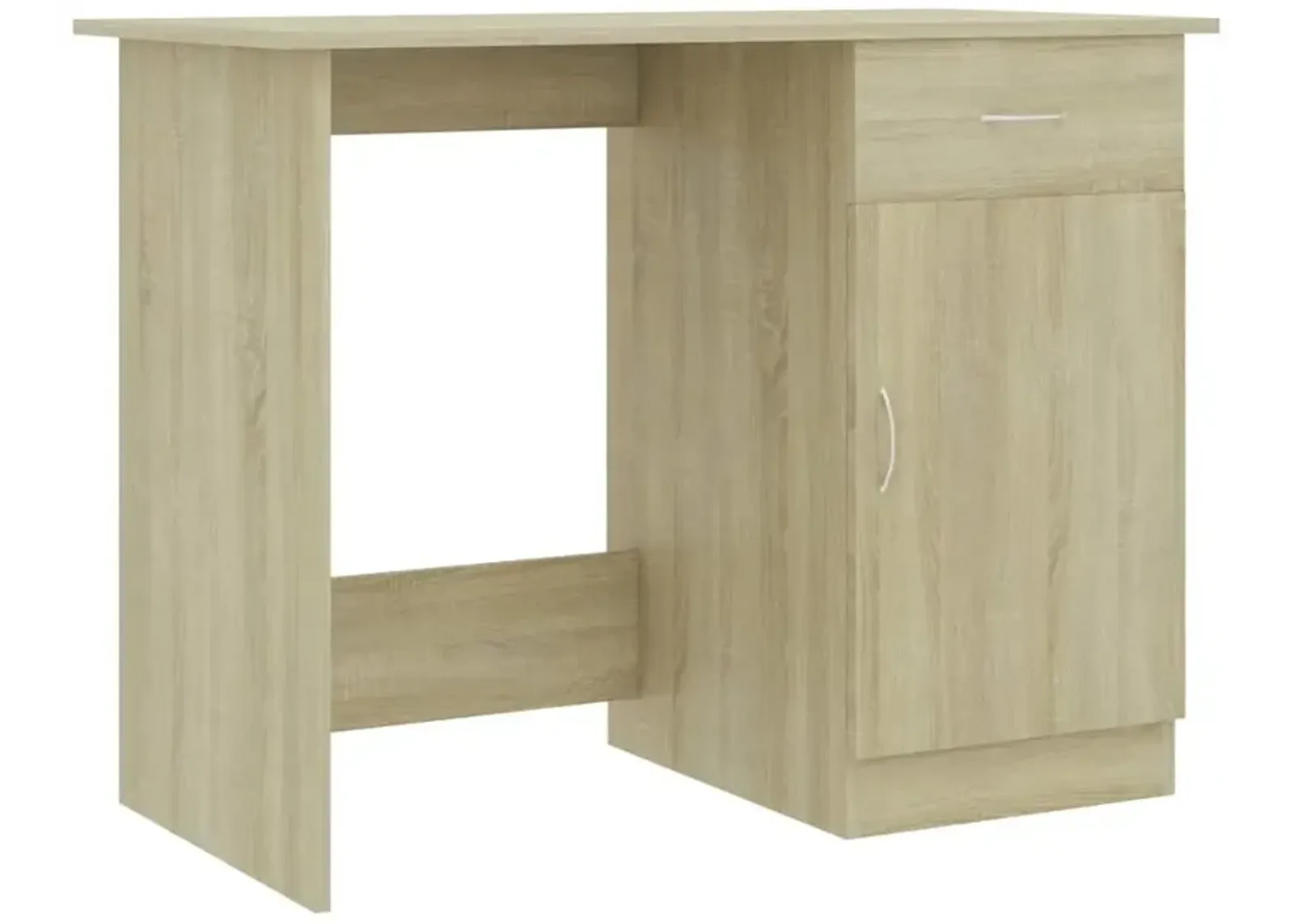 vidaXL Desk Sonoma Oak 39.4"x19.7"x29.9" Chipboard, 801083