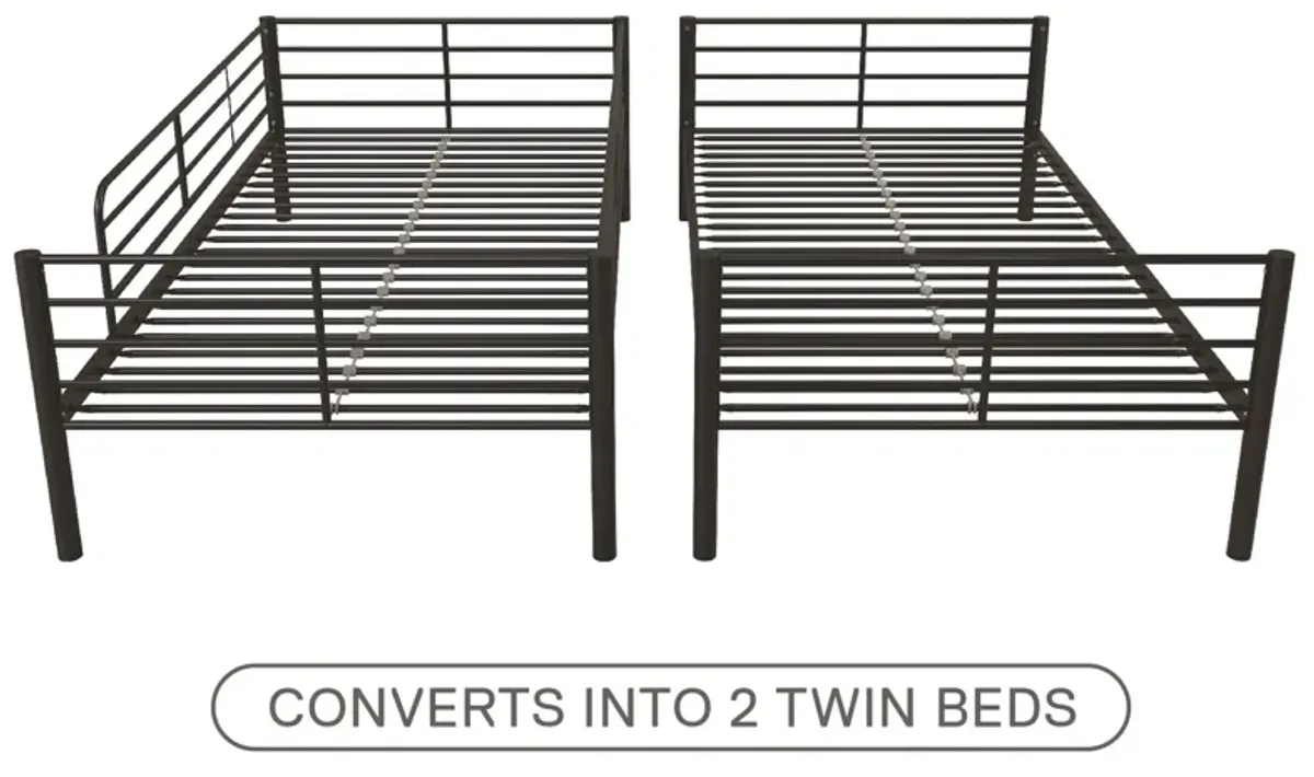 Atwater Living Daysi Convertible Twin over Twin Metal Bunk Bed