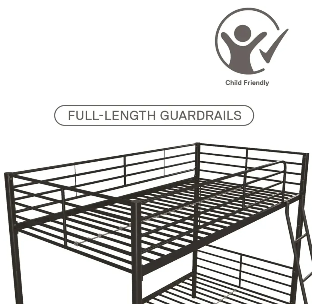 Atwater Living Daysi Convertible Twin over Twin Metal Bunk Bed