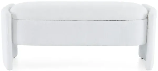 Merax Elegant Boucle Fabric Storage Ottoman Bench
