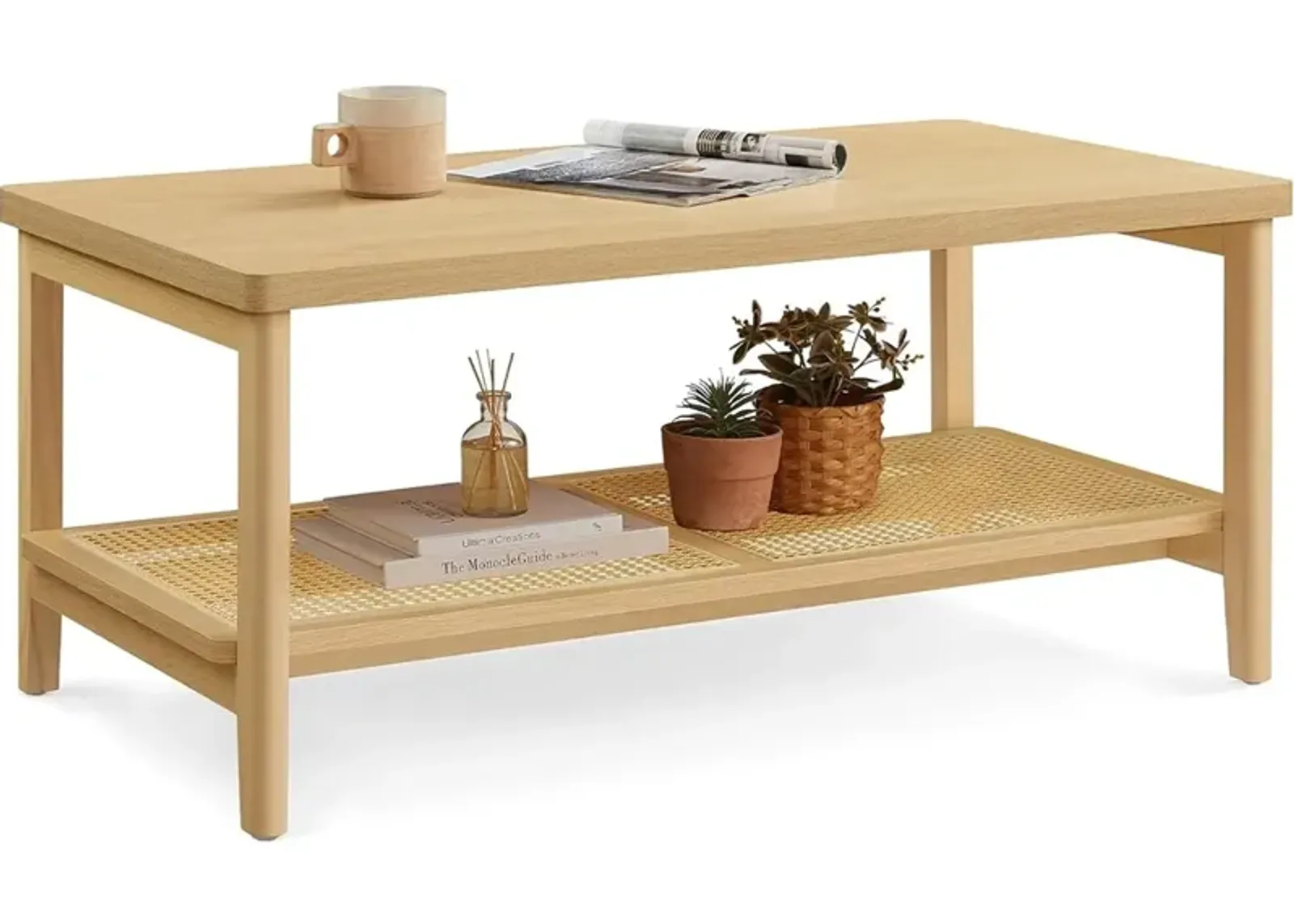 VASAGLE 2-Tier Coffee Table for Living Room