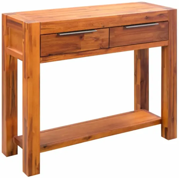 vidaXL Console Table Solid Acacia Wood 33.8"x11.8"x29.5"