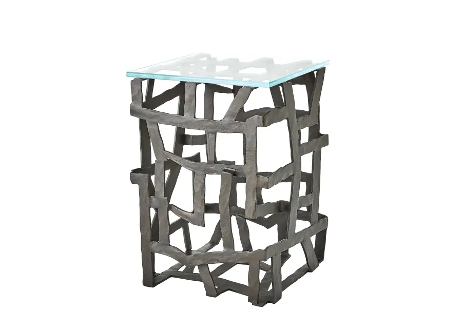 Fragments End Table- Black