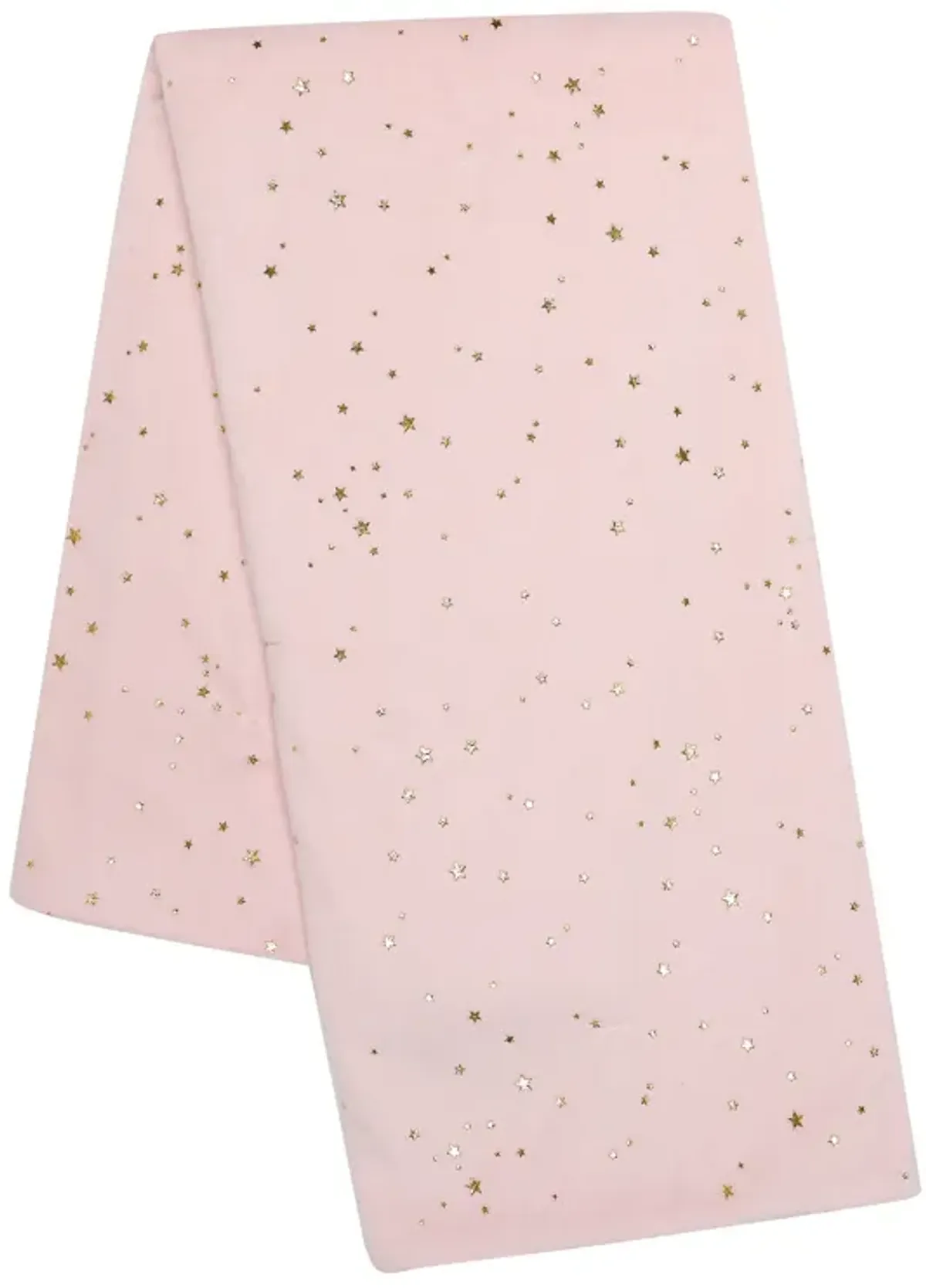 Lambs & Ivy Ballerina Baby Pink with Gold Stars 2-Sided Soft Baby Blanket