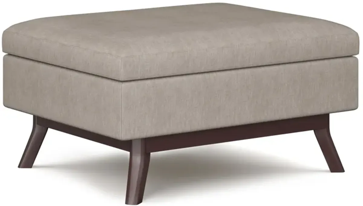 Owen 34 in Wide Rectangle Coffee Table Storage Ottoman