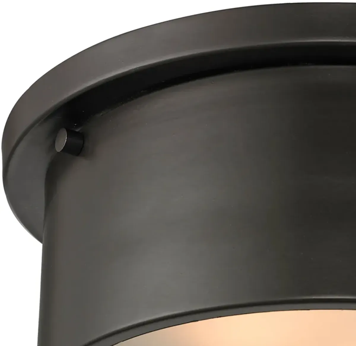 Simpson 10'' Wide 2-Light Bronze Flush Mount