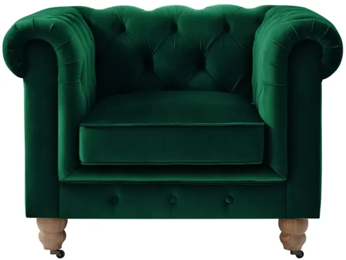 Rustic Manor Bayleigh Velvet Chesterfield Club Chair