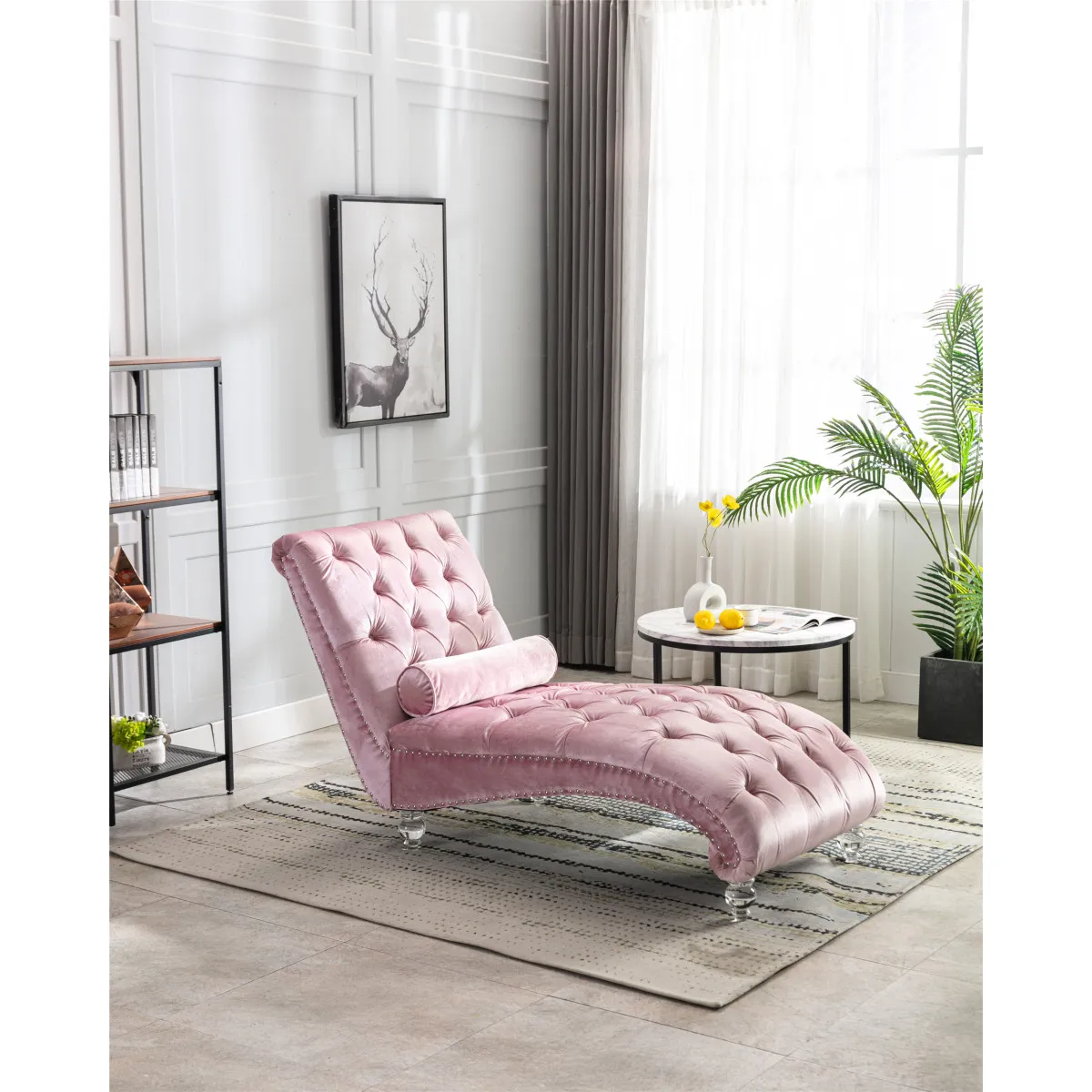 Leisure concubine sofa with acrylic feet