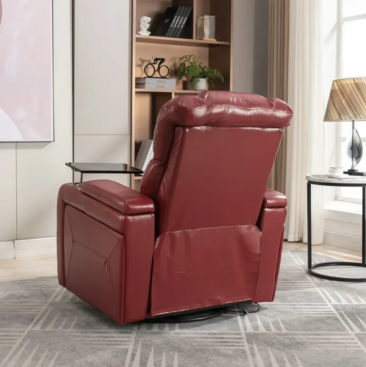 Merax 270 Degree Swivel PU Leather Power Recliner Chair