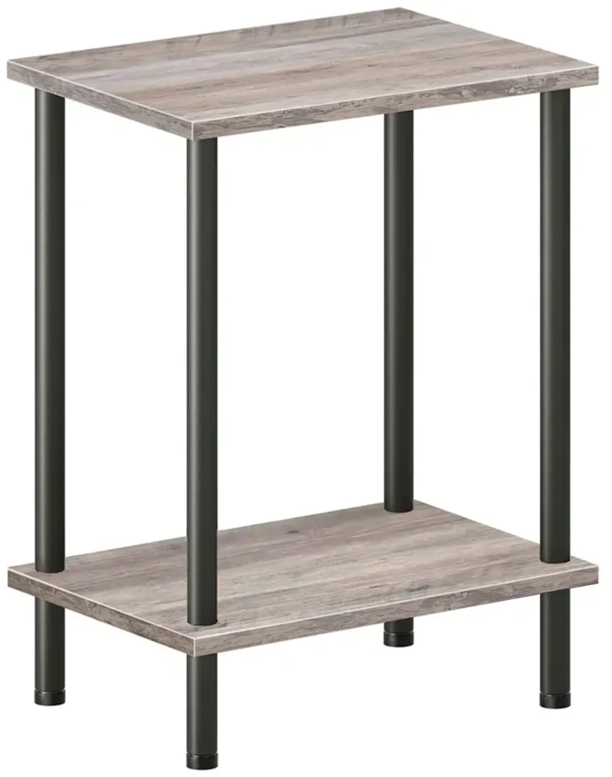 HOOBRO End Tables Set of 2, Nightstand with 2-Layer Storage Shelves, Side Table for Small Spaces, Living Room, Entryway, Industr