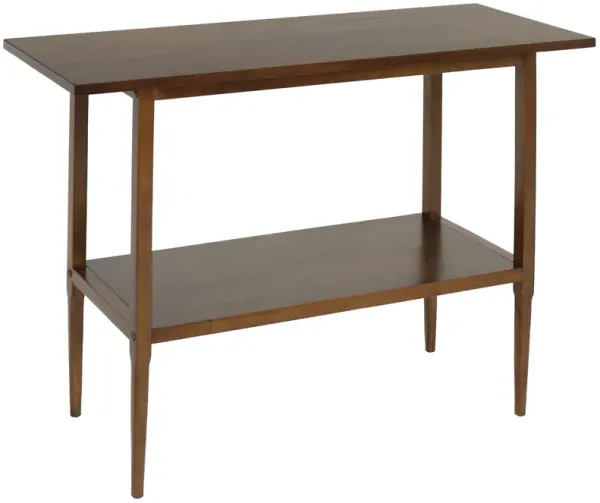Sunnydaze Lawrence Wooden Sofa Console Table - Dark Walnut - 42 in