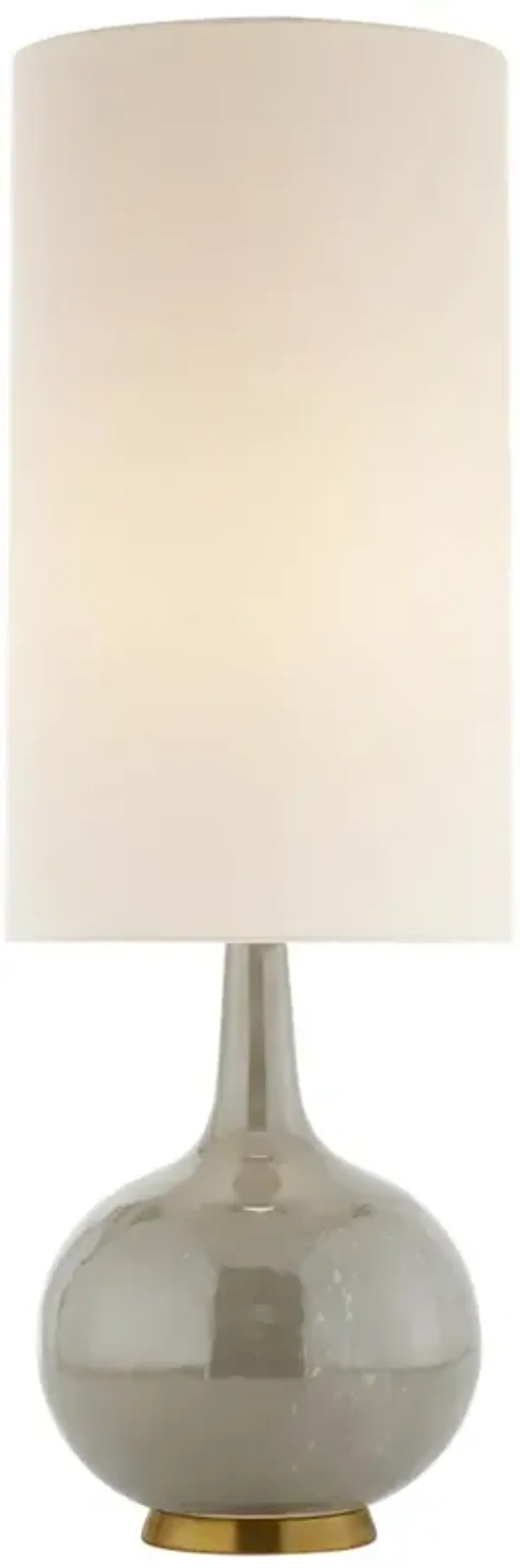 Hunlen Table Lamp in Shellish Gray with Linen Shade