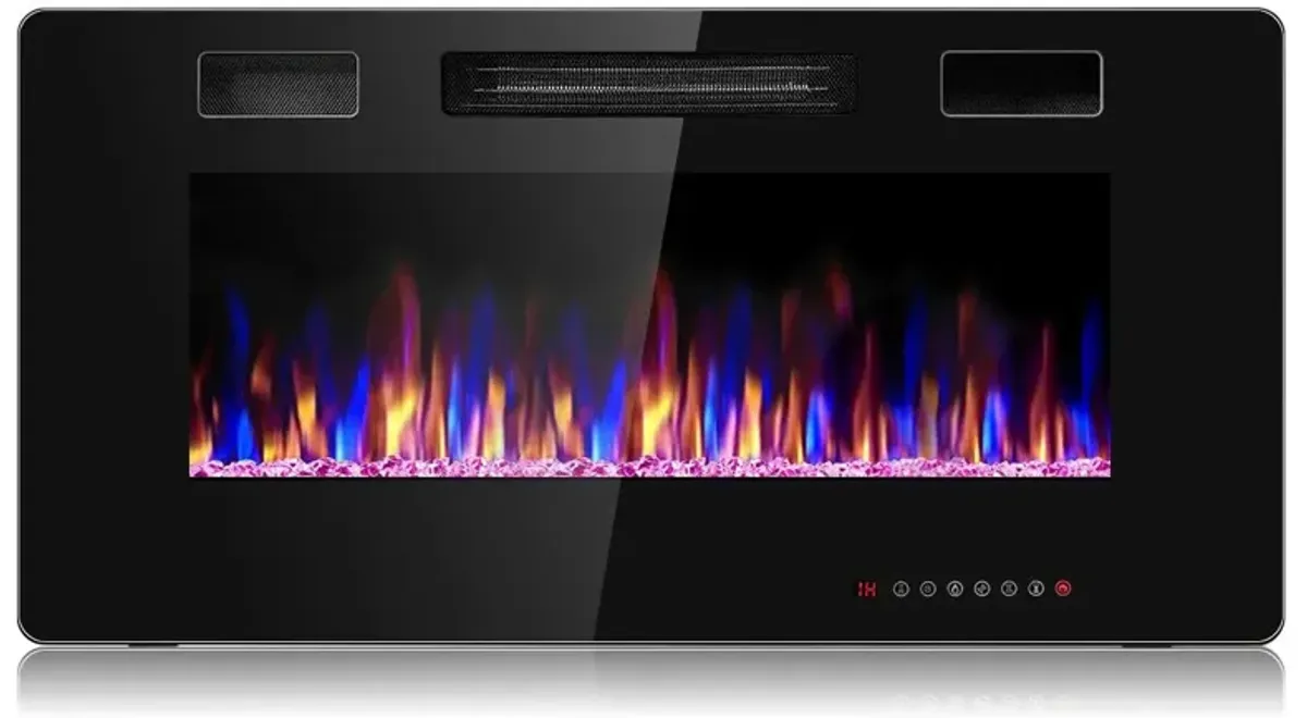 36 Inch Ultra Thin Wall Mounted Electric Fireplace