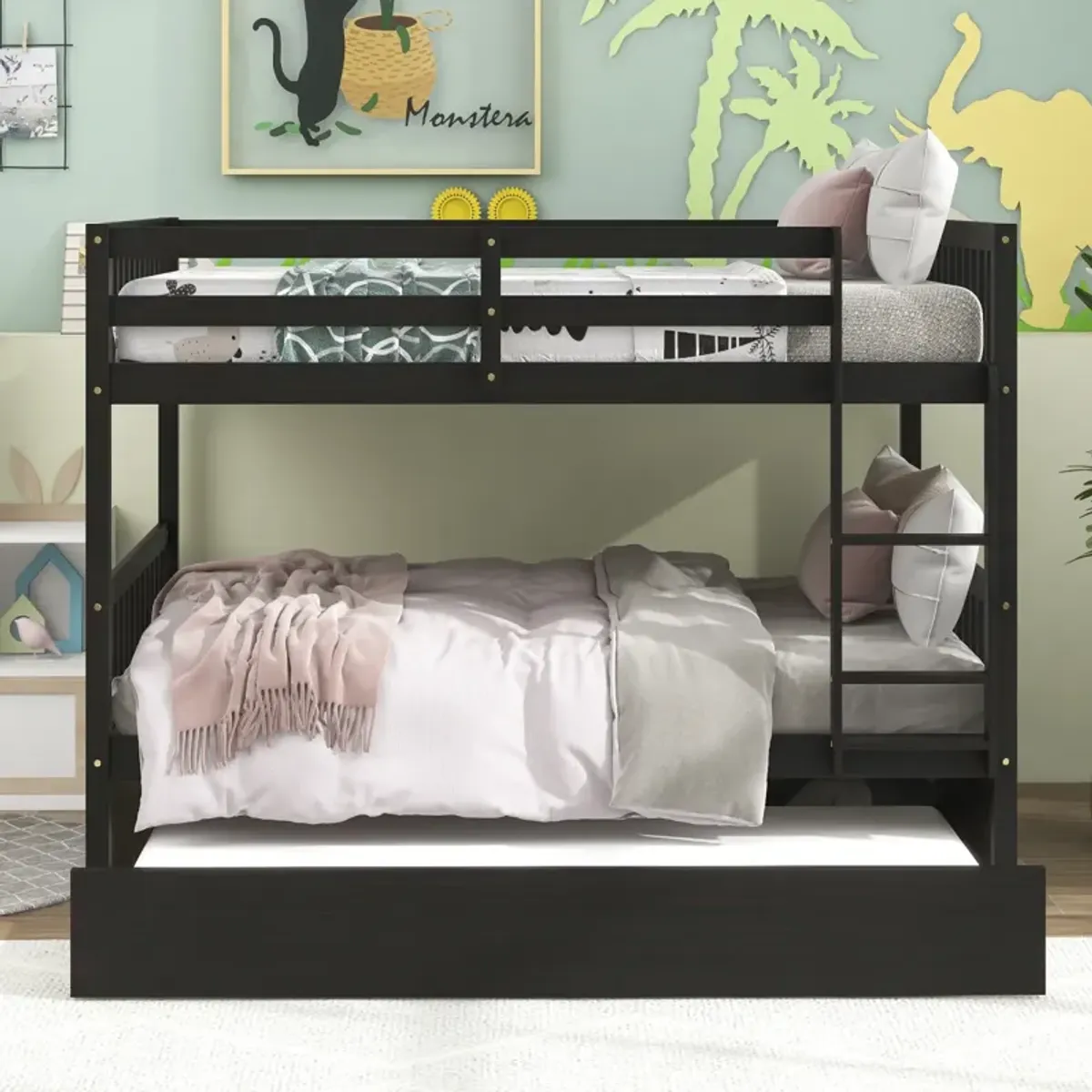 Full Over Full Bunk Bed With Trundle