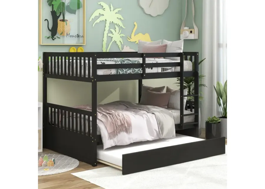 Full Over Full Bunk Bed With Trundle