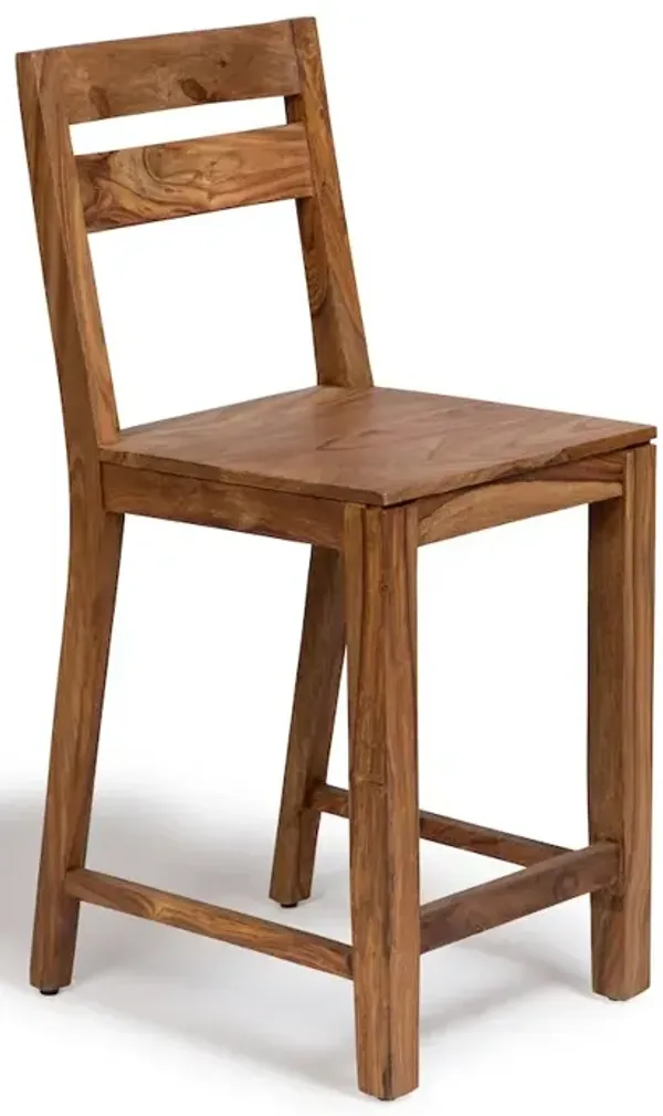 Porter Designs Urban Solid Sheesham Wood 24 Counter Height Dining Chair, Natural (Set of 2)