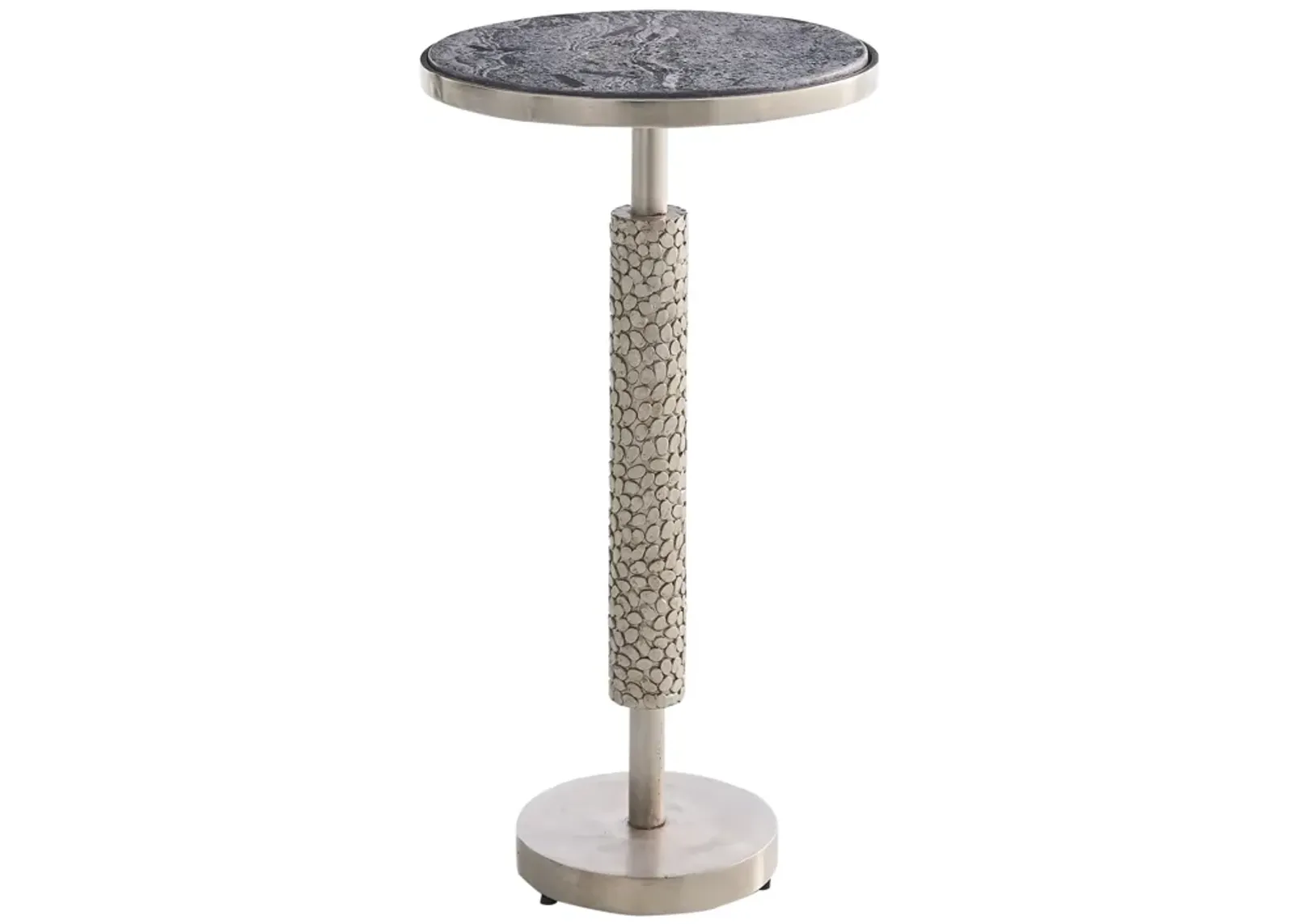 Hammered Martini Table- Silver