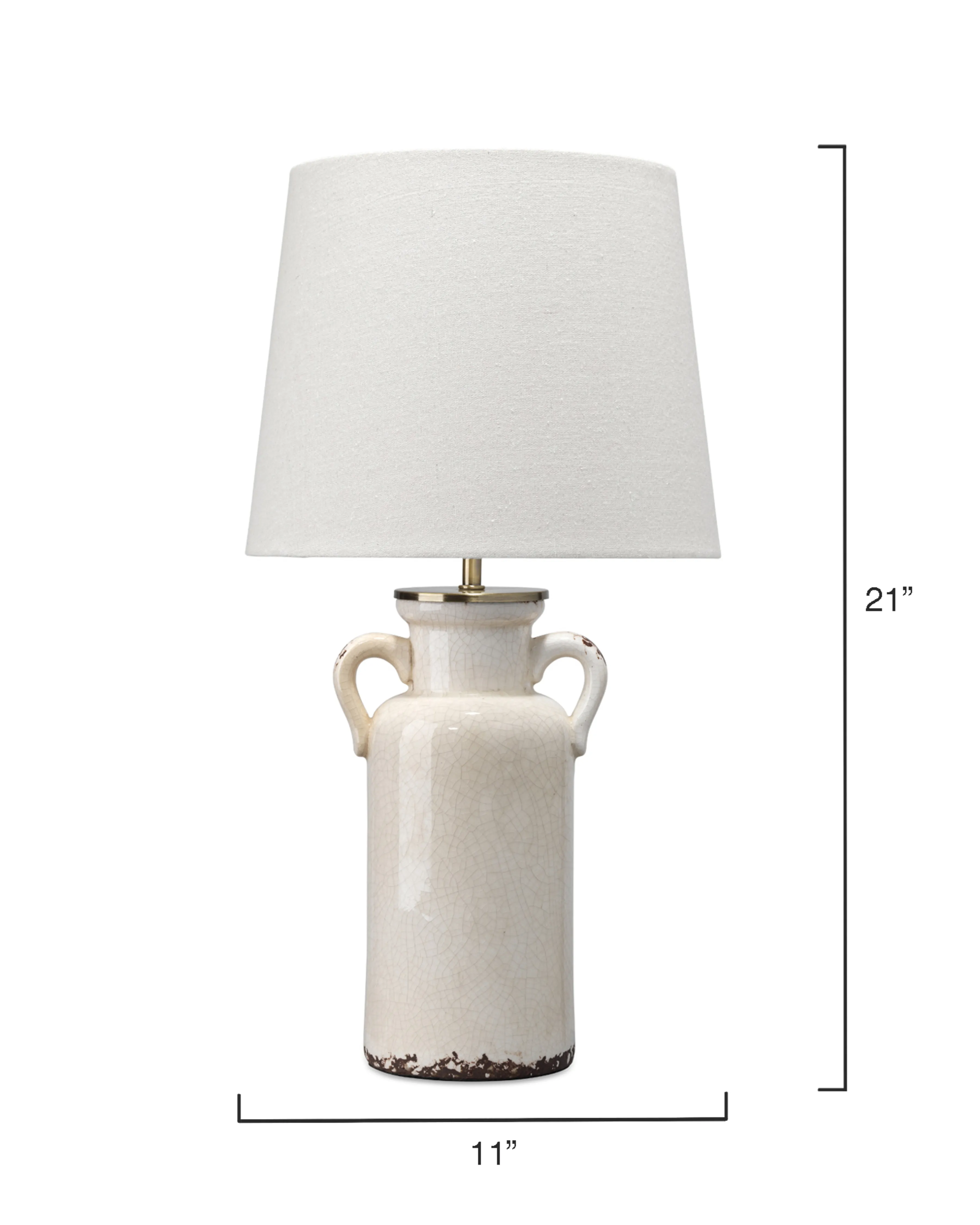 Piper Ceramic Table Lamp, Cream