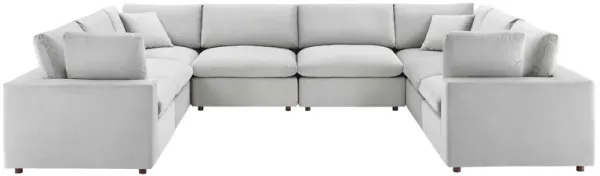 Commix Down Filled Overstuffed Performance Velvet 8-Piece Sectional Sofa