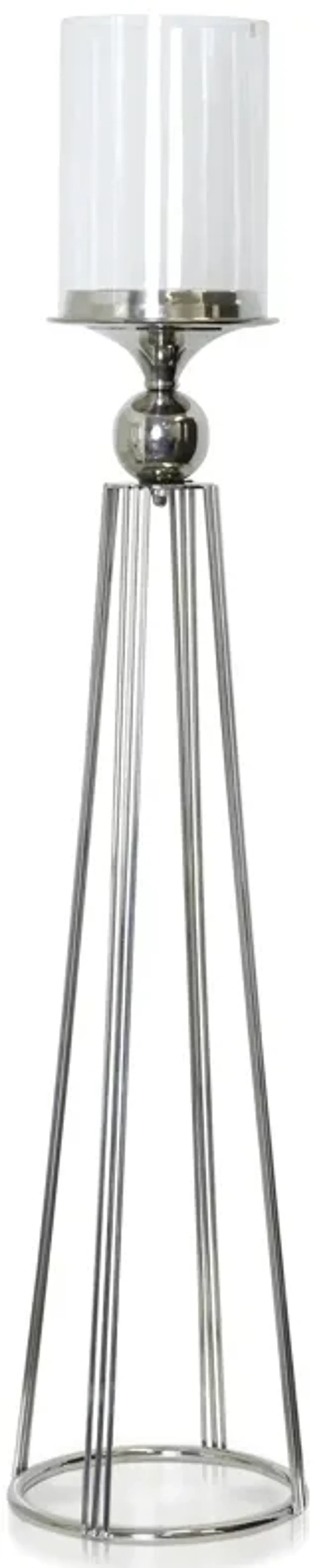 Tall Plated Candle Holder